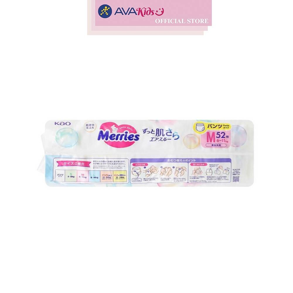 Tã quần Merries size M 52 miếng (6 - 11 kg)