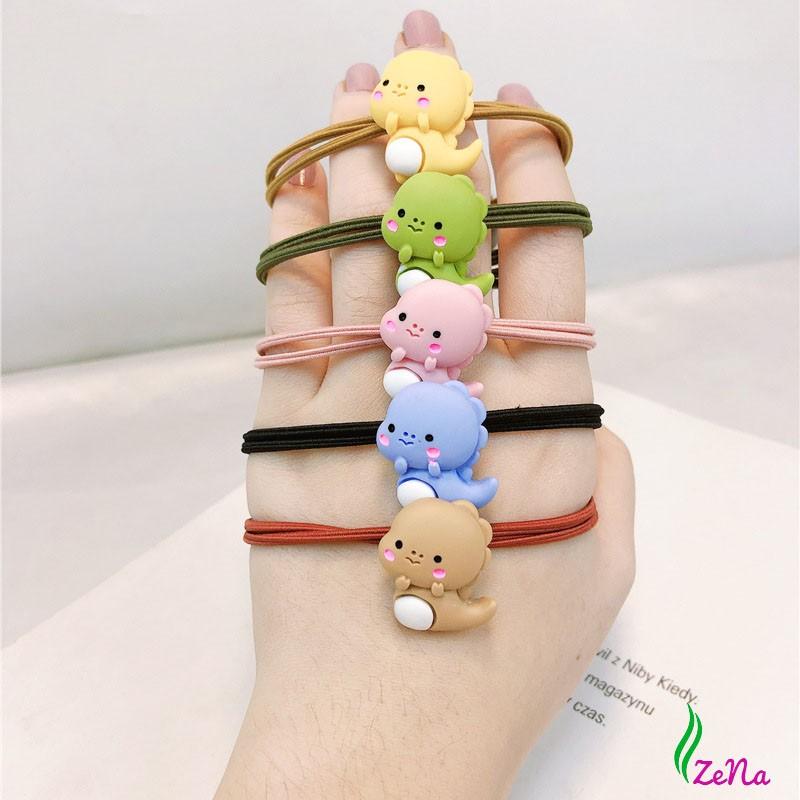 Dây Cột Tóc Co Dãn Hình Khủng Long Ú Đáng Yêu, Dễ Thương