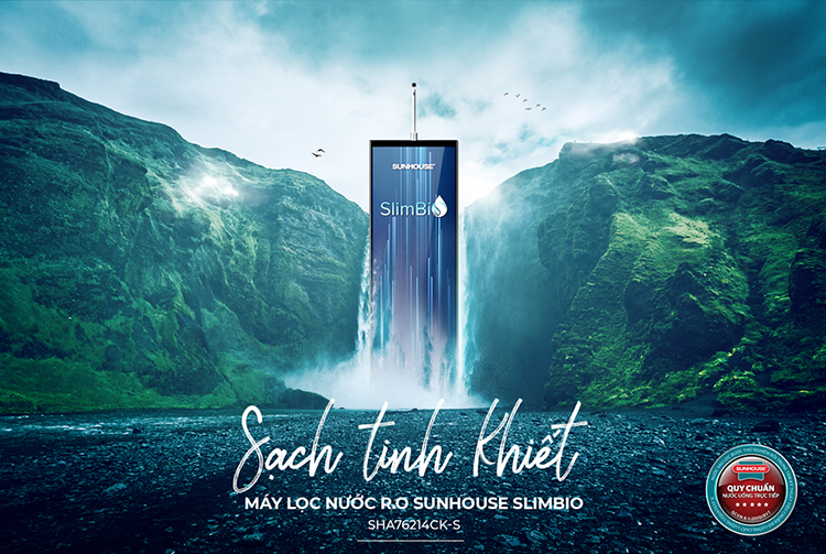 Máy Lọc Nước R.O Nóng Lạnh Cảm Ứng Sunhouse Slimbio SHA76214CK-S 9 Lõi - Hàng Chính Hãng