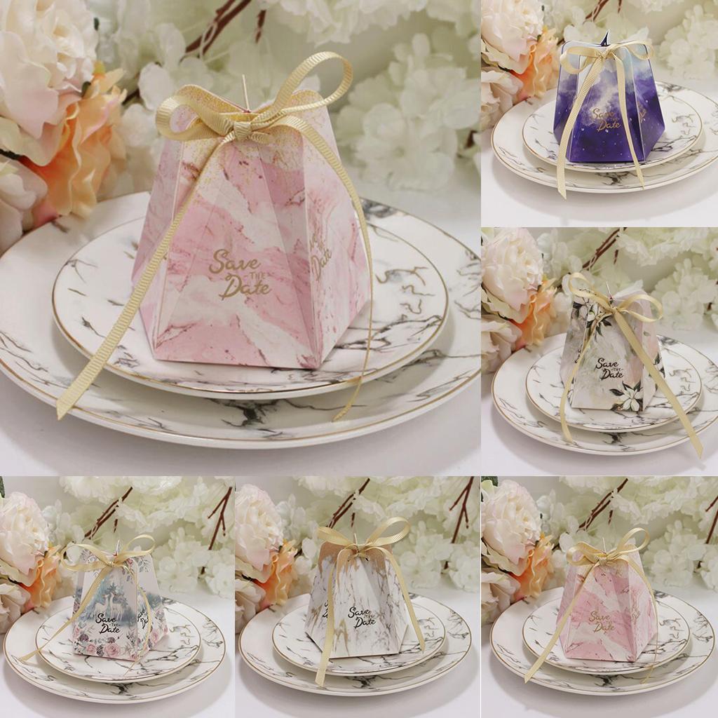 10pcs Romantic Wedding Paper Candy Boxes Gifts Boxes Wedding Party Favor