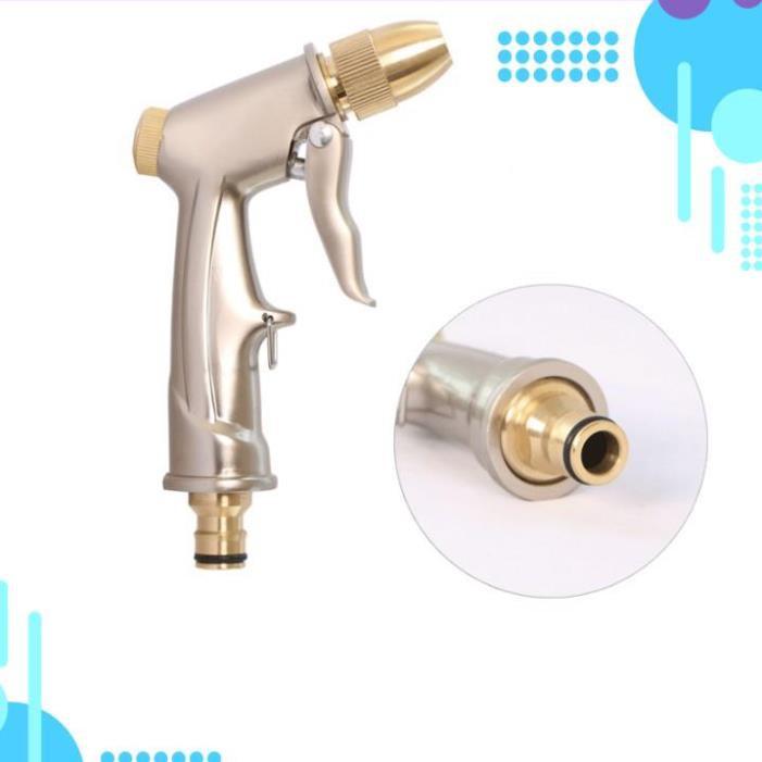 Bộ dây vòi xịt nước rửa xe, tưới cây . tăng áp 3 lần, loại 15m 206701-1 đầu đồng,cút+tặng mở chai