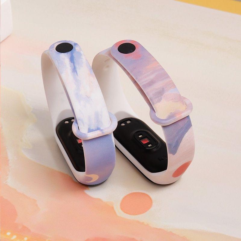 Dây Đeo Cao Su Xiaomi Miband 7 / Mi band 7 hoạ tiết xinh xắn Chất Lượng cao