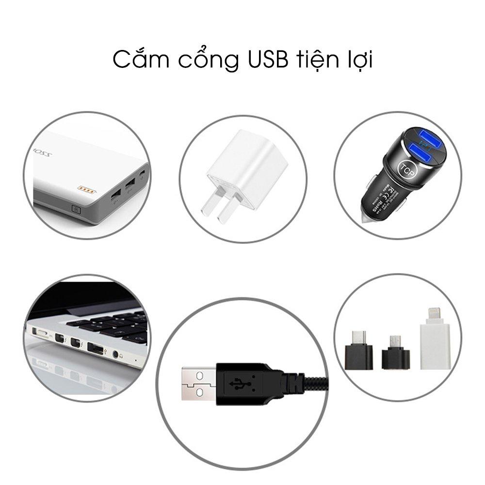 Đèn led chấm bi trang trí phòng ngủ, ô tô, xe hơi ánh sáng đỏ lấp lánh tạo không khí lãng mạn, kết nối đầu USB