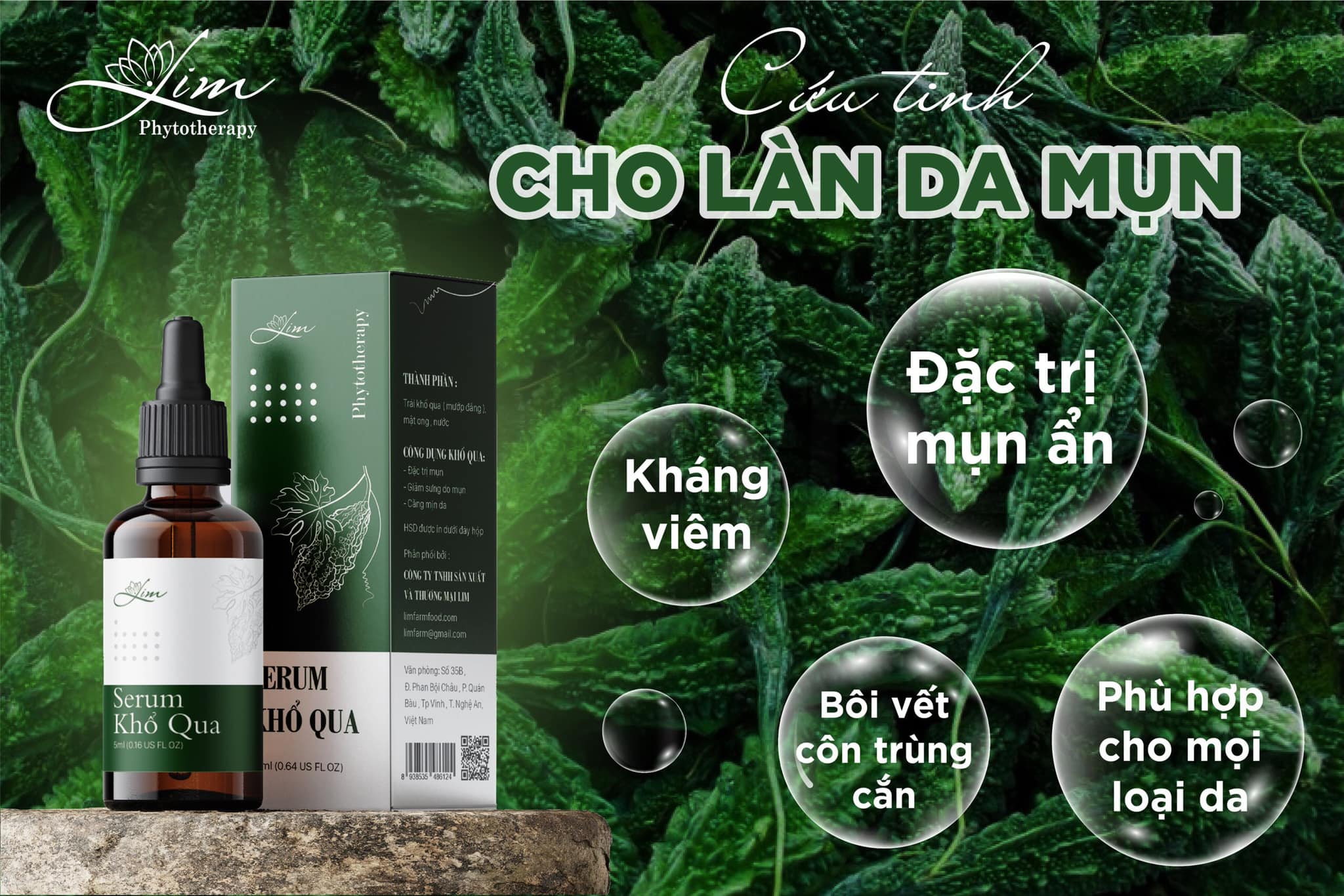 SERUM KHỔ QUA LIM NGỪA MỤN 5ML