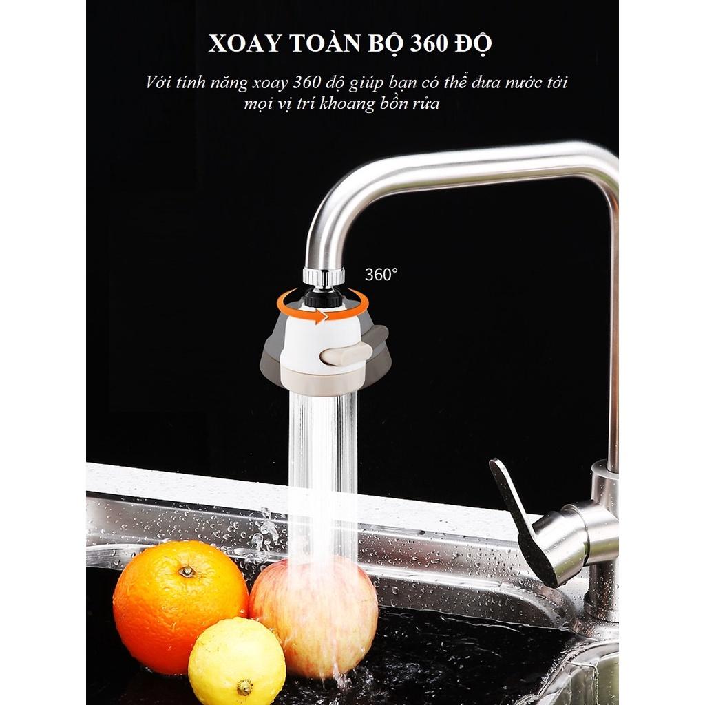 Đầu Gắn Vòi Rửa Bat Tăng Áp- 3 chế độ nước xoay 360 độ, Búp Tăng Áp, Đầu Vòi Rửa Chén Tăng Áp