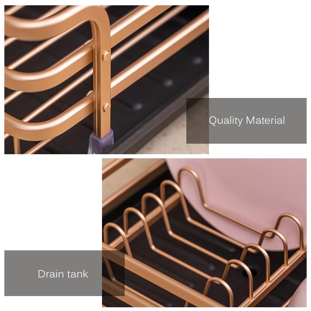 Giá để bát đĩa bằng hợp kim nhôm có lỗ thoát nước