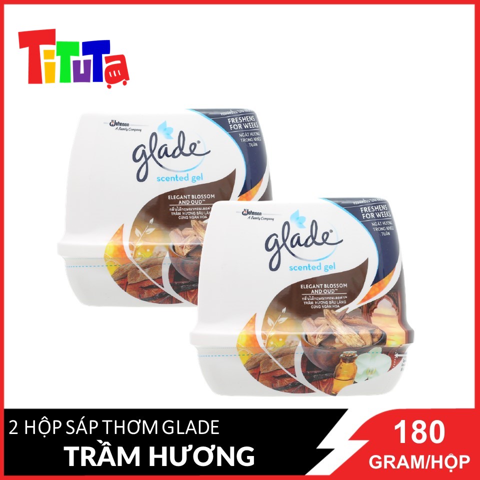 Combo 2 Sáp Thơm Glade Trầm Hương Sâu Lắng Cùng Ngàn Hoa 180gx2