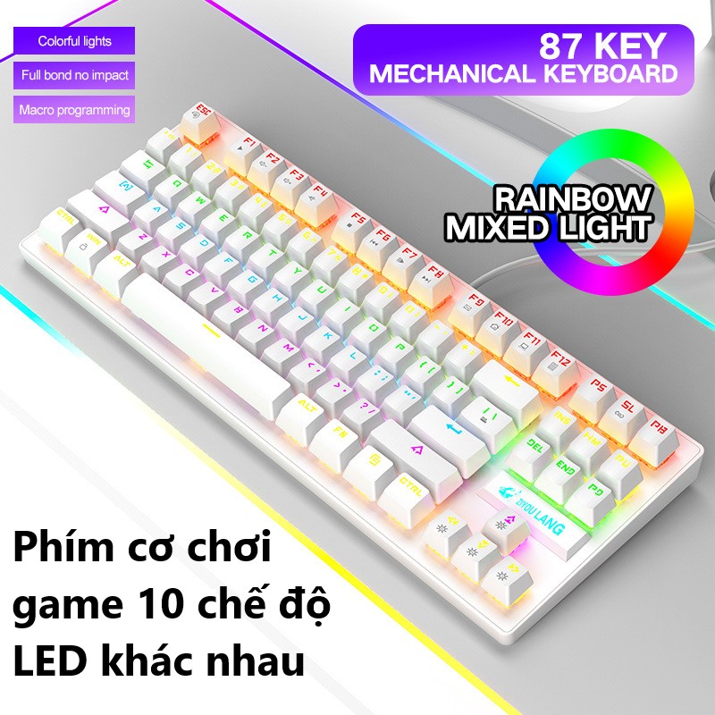 Bàn Phím Cơ Máy Tính XSmart Crack K2 PRO Led RGB 10 Chế Độ Khác Nhau, Chơi Game Dùng Văn Phòng Cực Đã, Tương Thích Với Laptop, PC, Máy Tính, Kiểu Dáng Gaming