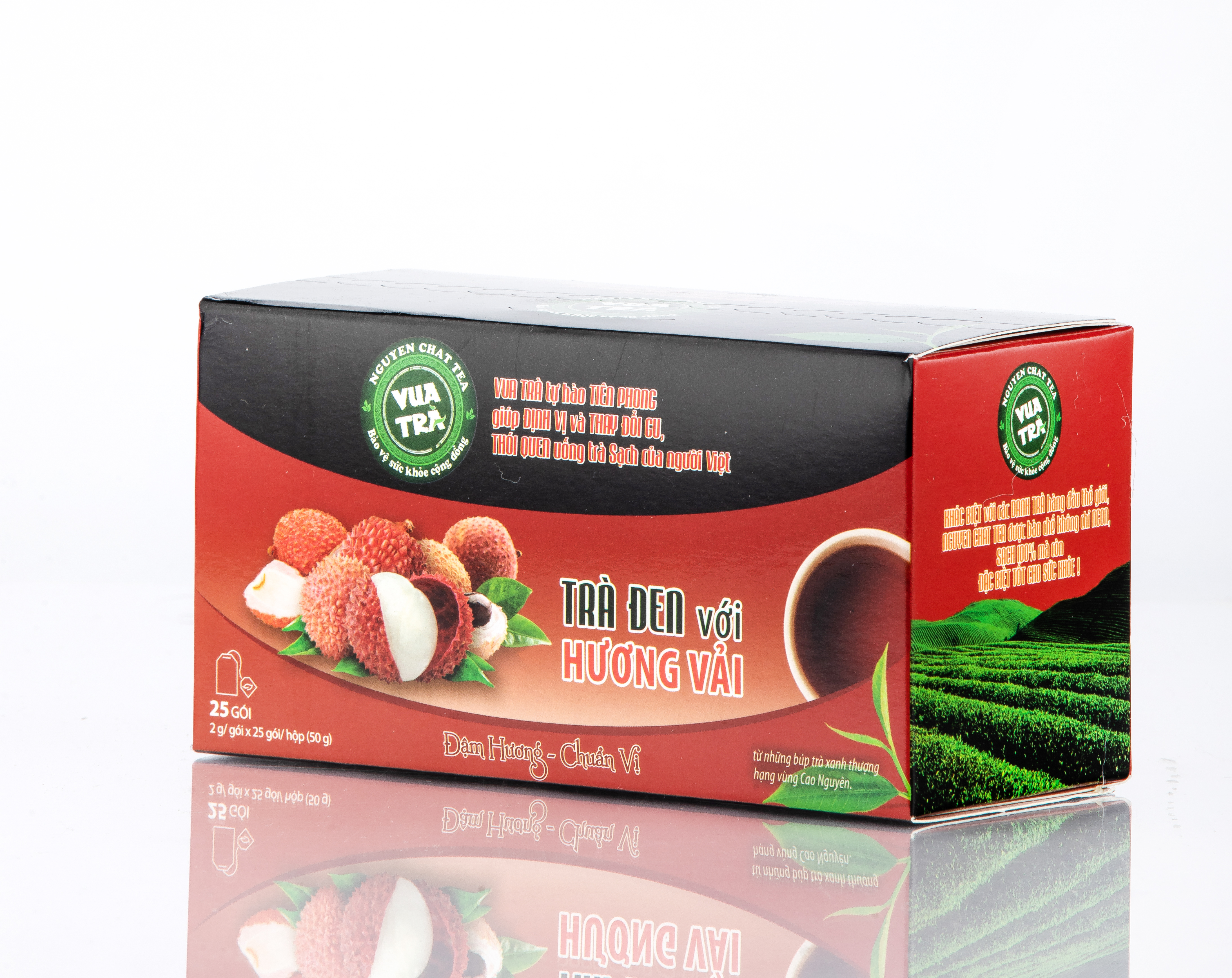 Trà đen hương vải thanh khiết NGUYÊN CHẤT TEA truyền thống, đậm vị vùng Cao Nguyên - 50g