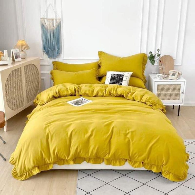 Bộ chăn ga gối tici đũi bèo