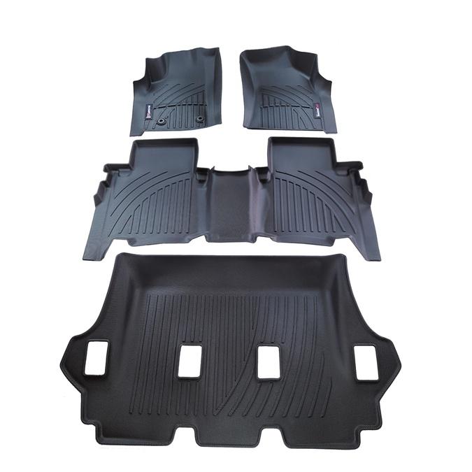 Thảm lót sàn xe ô tô Toyota Fortuner 2008-2016 Nhãn hiệu Macsim chất liệu nhựa TPV cao cấp màu đen, màu be - 3