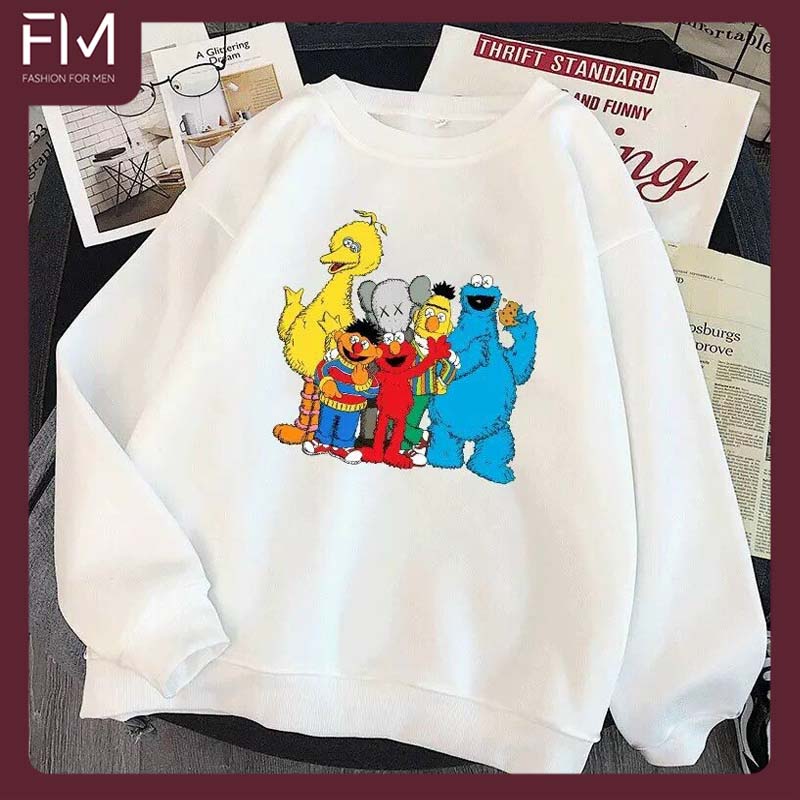 Áo sweater thời trang nam nữ phong cách Basic in hoạt hình Kaws dễ thương - FORMENSHOP - FMGV036