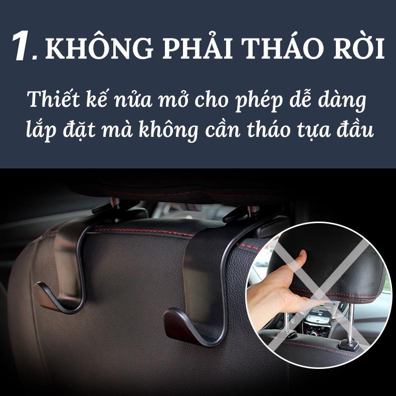 Móc treo đồ chữ s phía sau ghế ô tô tiện lợi