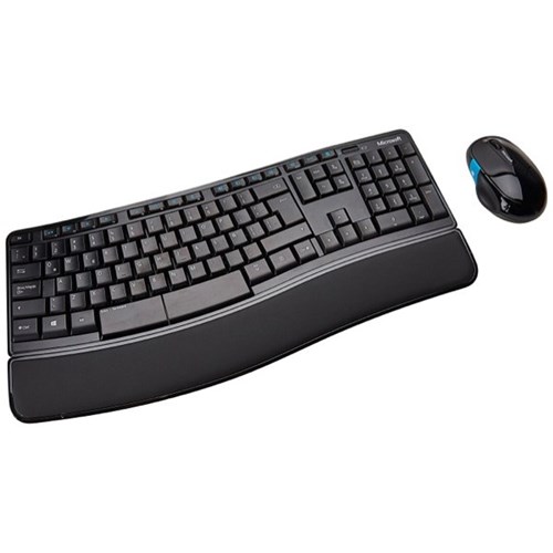 Bộ bàn phím, chuột không dây Microsoft Wireless Scupt Comfort ( L3V-00027 ) - Hàng Chính Hãng