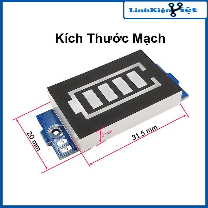 Mạch hiển thị mức năng lượng pin 1S / 2S / 3S / 4S đo dung lượng pin, acquy