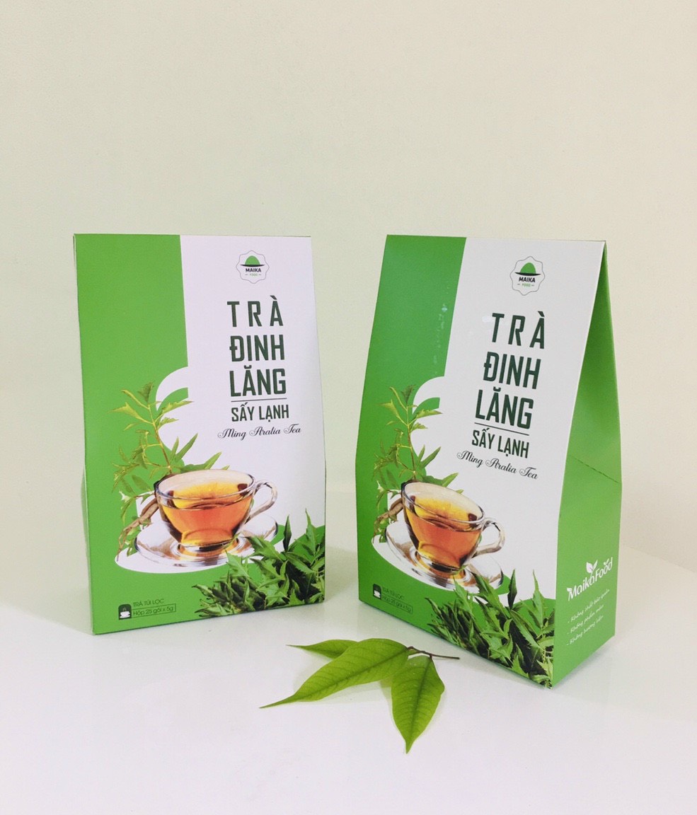 Trà Đinh Lăng MaikaFood - Giúp An Thần, Giảm Stress, Ngủ Ngon Hộp 25 Gói x 5g