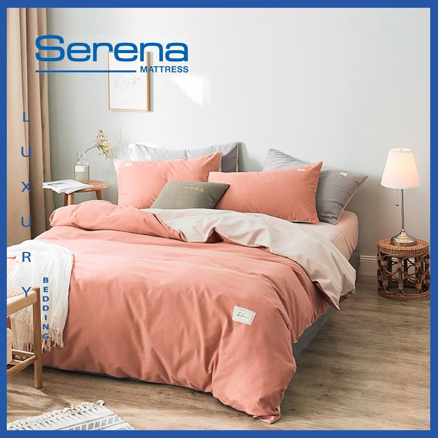 Bộ Ga Giường Cotton Tici Set 5 Món Cao Cấp SERENA Drap Chăn Ga Gối Chần Bông Đẹp - Hệ Thống Nệm