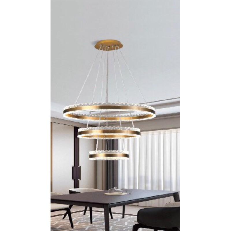 Đèn thả 3 vòng 3 chế độ đèn led ..