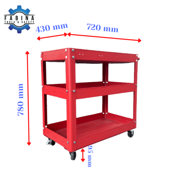 Xe đẩy 3 tầng màu đỏ FBN