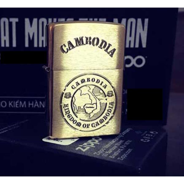 Bật Lửa ZIPPO KHẮC CAMBODIA 34 – ZIPPO 204B.CAM34