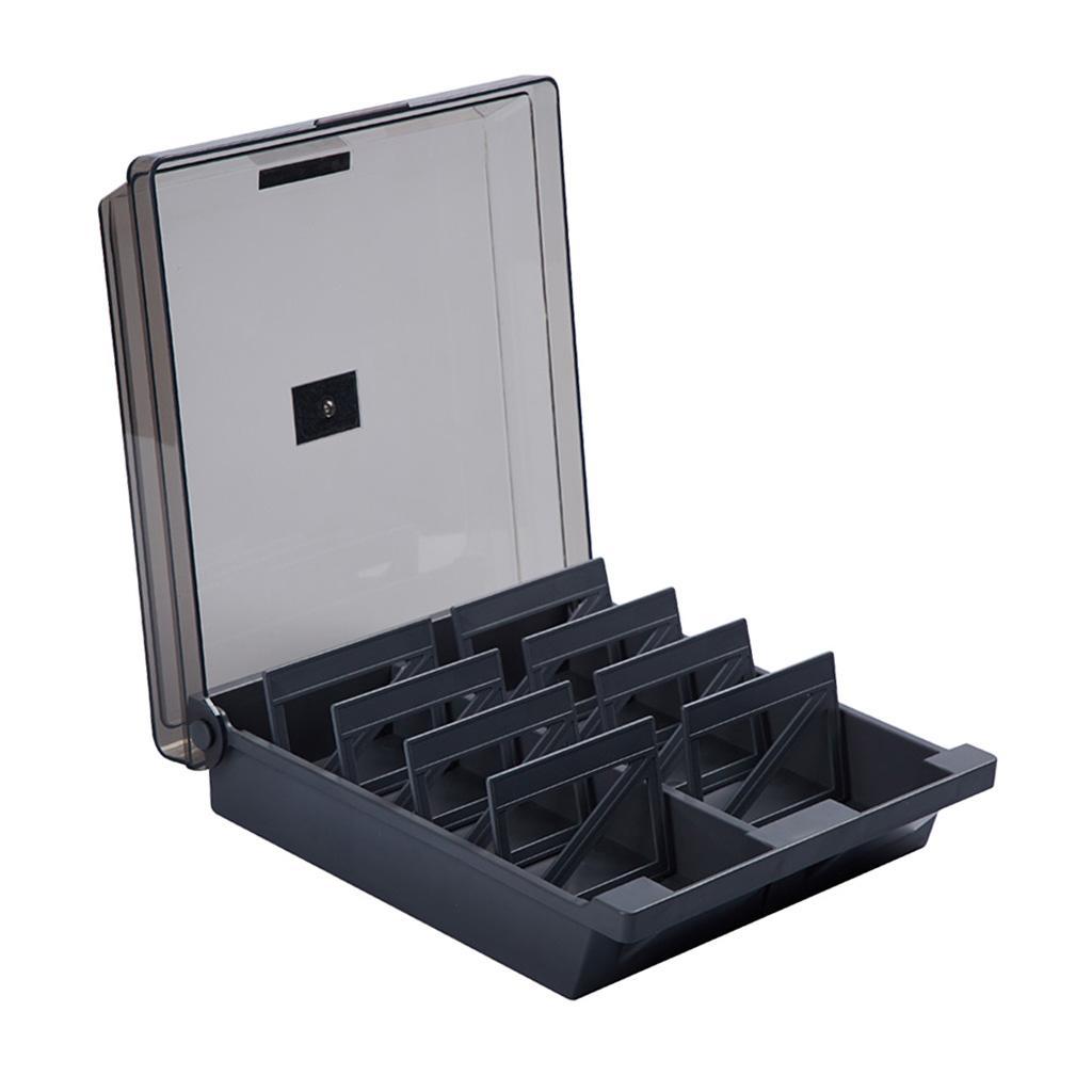Business Card Holder Storage Box Name Card Organizer and 8 Divider