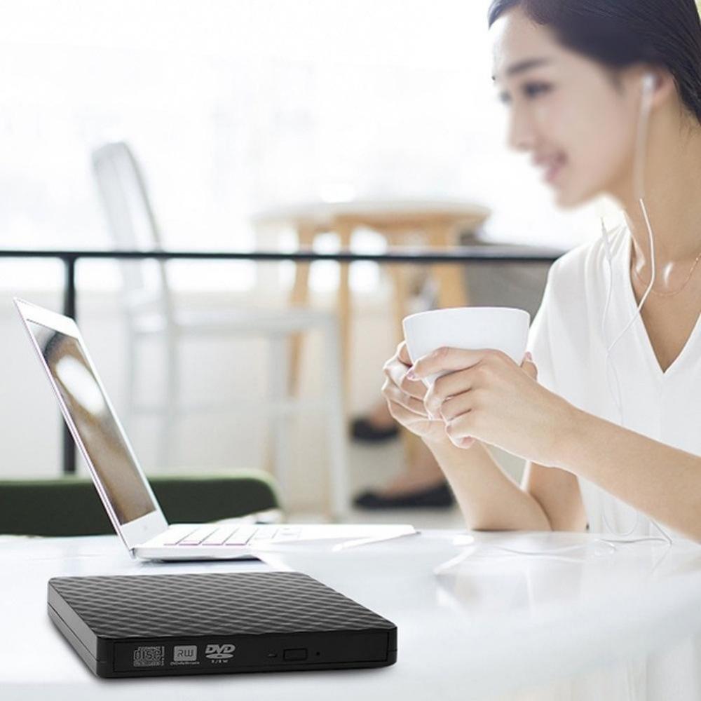 New External USB DVD RW CD Writer Burner Reader Player for PC Desktop White