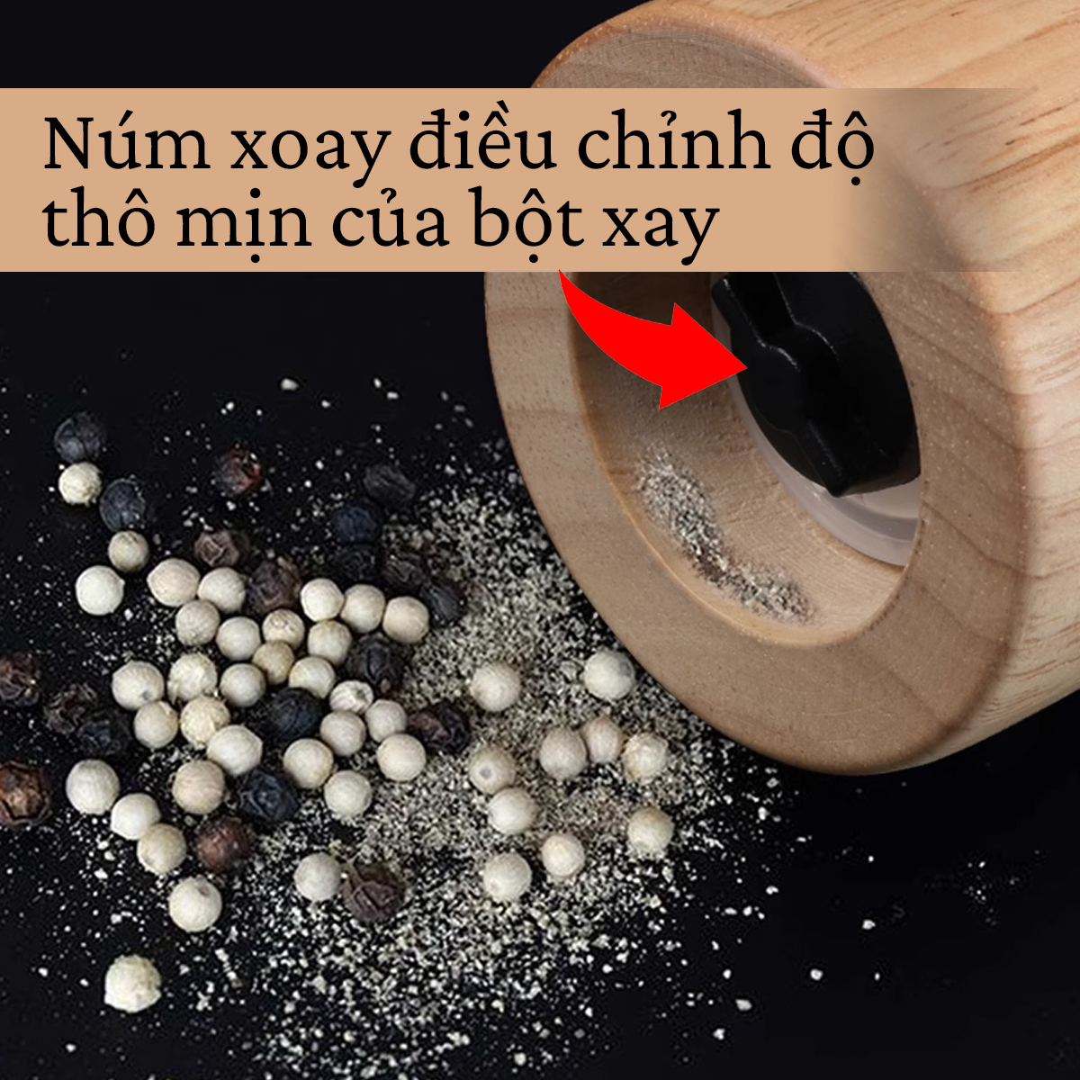 Lọ đựng và xay hạt tiêu cao cấp GA21 phong cách Bắc Âu | Dụng cụ xay tiêu cầm tay cho gia đình và nhà hàng | Lọ xay muối hồng gia vị