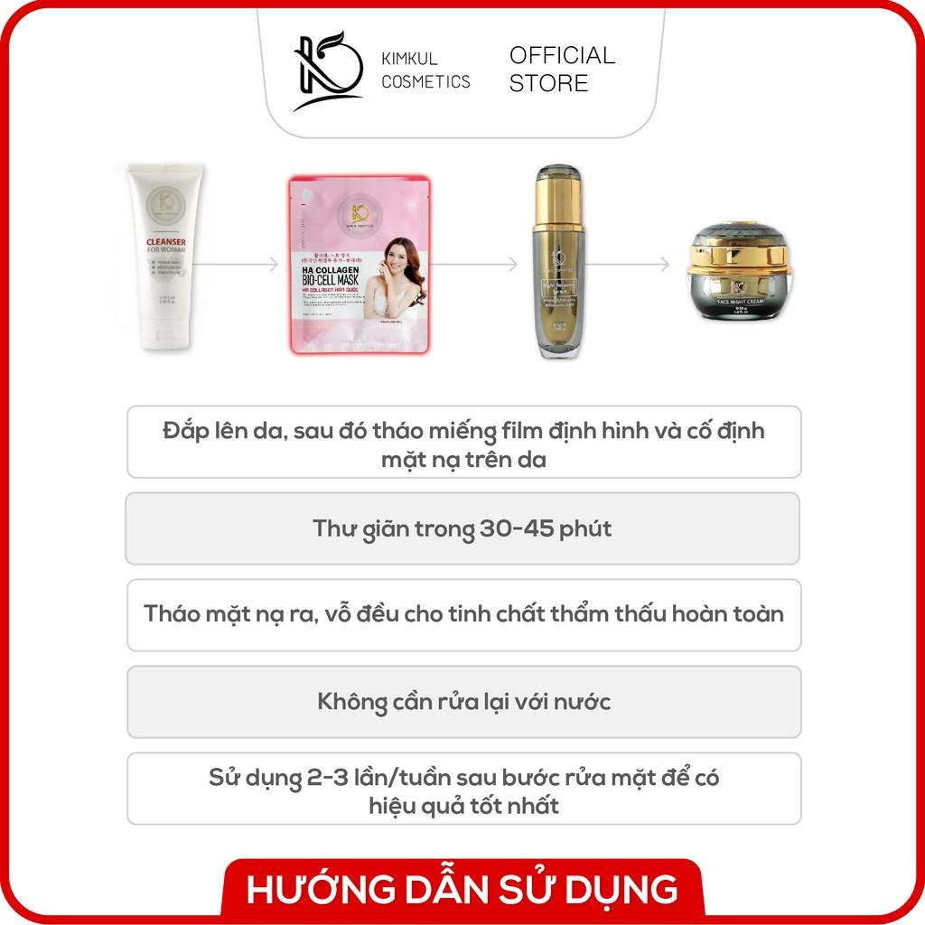 Mặt nạ Collagen Hàn Quốc KimKul HA Collagen Bio-Cell Mask trắng da ngừa mụn chống lão hóa