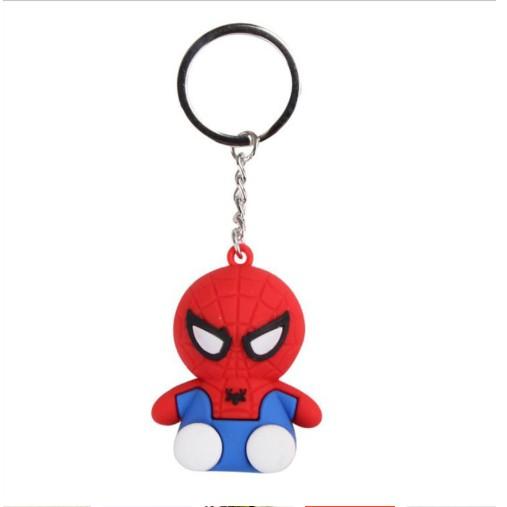 Móc khóa siêu nhân người nhện 2,5cm hàng inox không rỉ