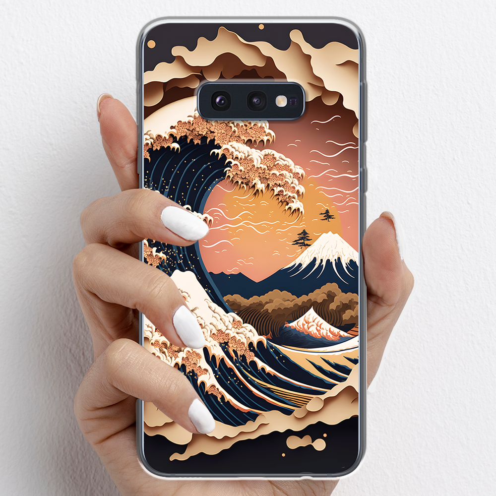 Ốp lưng cho Samsung Galaxy S10E nhựa TPU mẫu Sóng biển