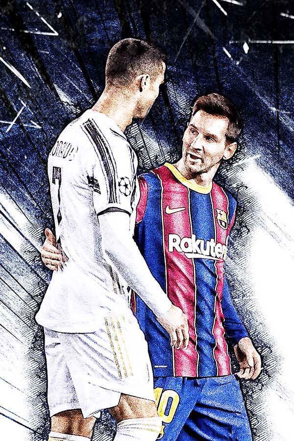 Tranh canvas cầu thủ bóng đá Messi FB002