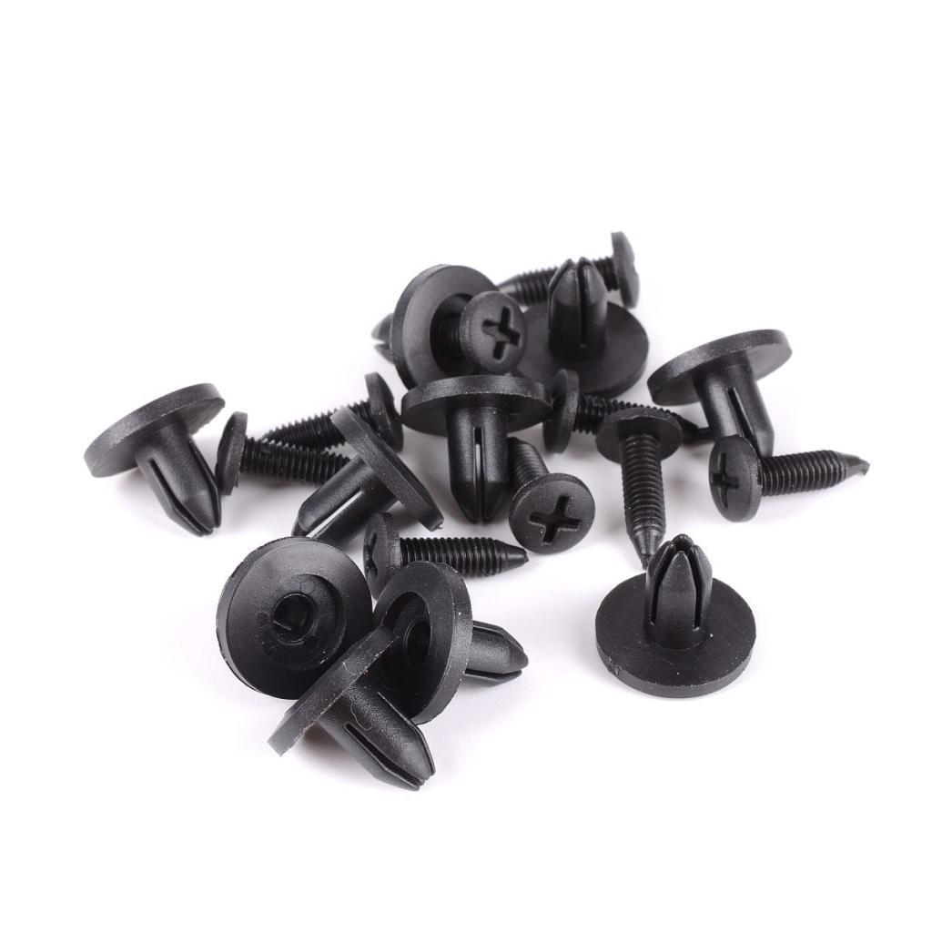 50pcs Plastic Panel Rivets Retainer Clips 1/4'' 6mm Diameter