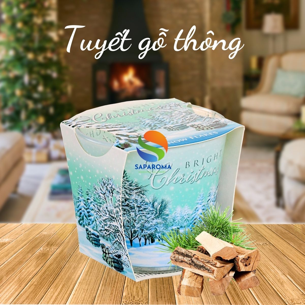 Ly nến thơm tinh dầu Bartek Bright Christmas 115g QT028492 - tuyết, thông tươi, nến trang trí, thơm phòng, thư giãn, hỗ trợ khử mùi (giao mẫu ngẫu nhiên)