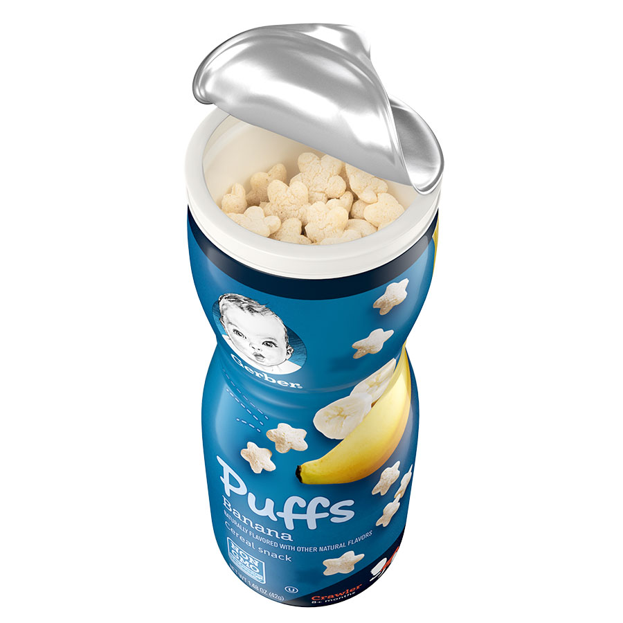 Bánh Ăn Dặm GERBER PUFFS Vị Chuối (Hộp 42g)