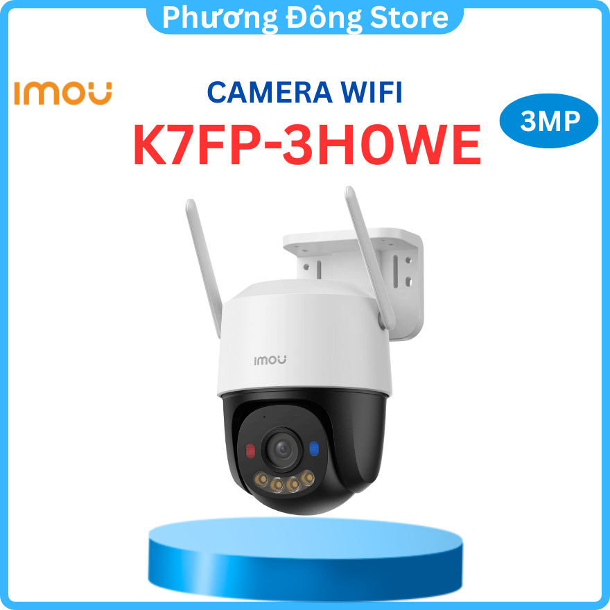 Camera Wifi iMOU Cruiser SC 3K 5MP (IPC-K7FP-5H0WE) Phát hiện dáng người, ban đêm có màu, ghi hình kèm ghi âm - hàng chính hãng