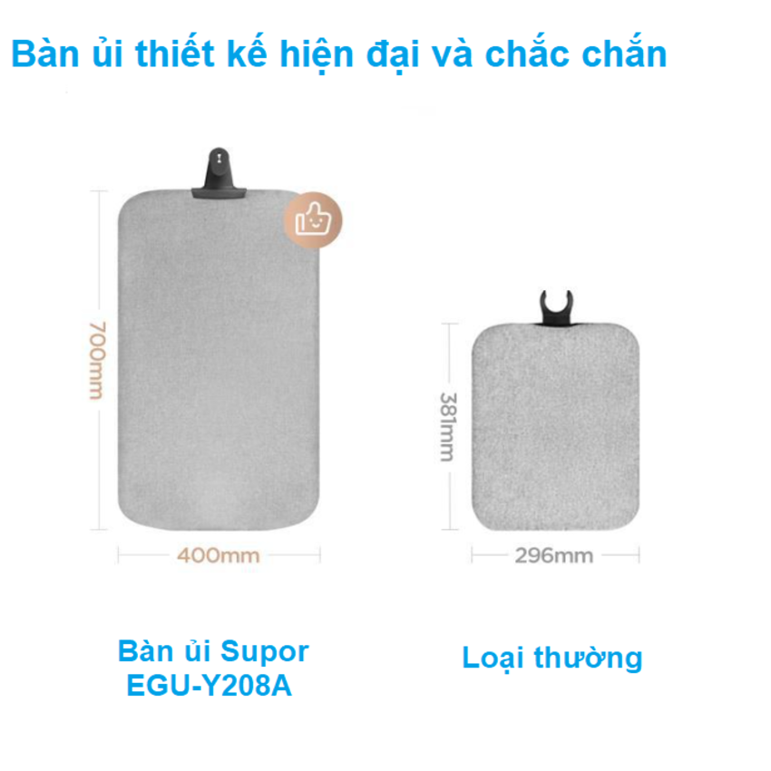 Bàn là hơi nước dạng đứng chuyên nghiệp thương hiệu Pháp Supor EGU-Y208A công suất 2000W - Hàng Chính Hãng