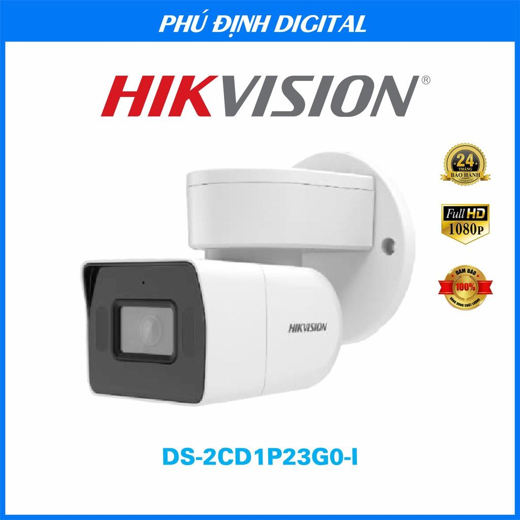 Camera IP Quay quét hình trụ 2MP kèm mic thu âm Hikvision mã DS-2CD1P23G0-I ,thế hệ mới - Hàng Chính Hãng