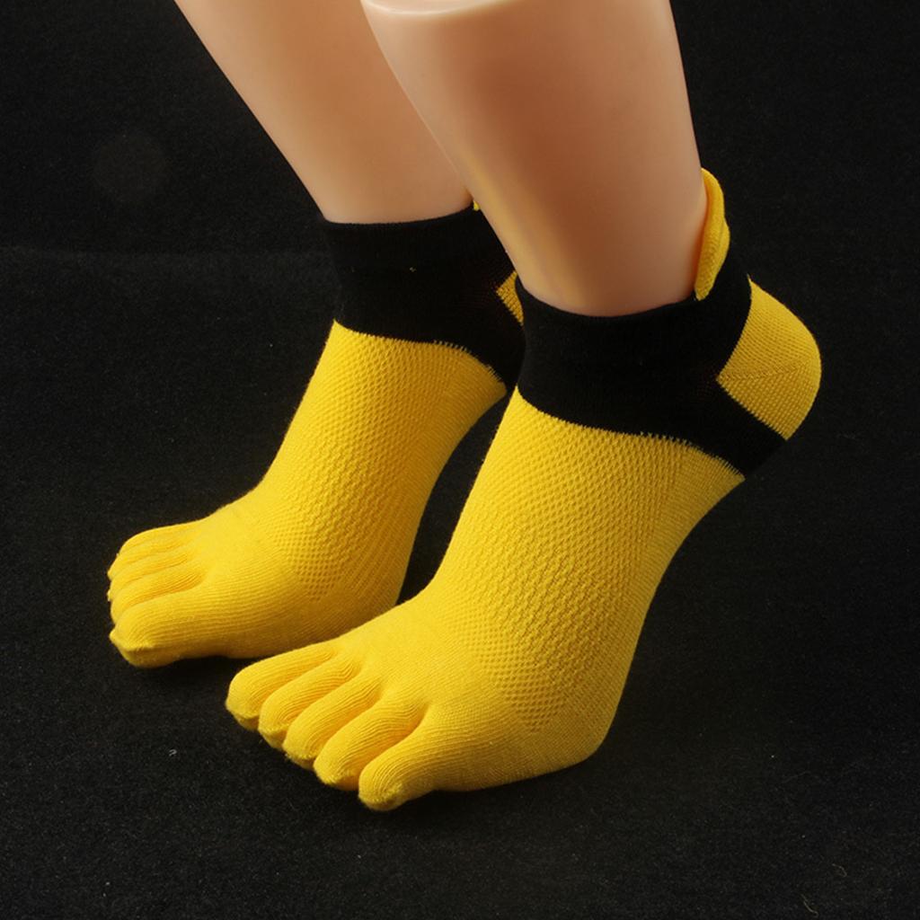 4pcs Soft Breathable Low Cut Toe Socks Sports Crew Boot Socks Casual Hosiery