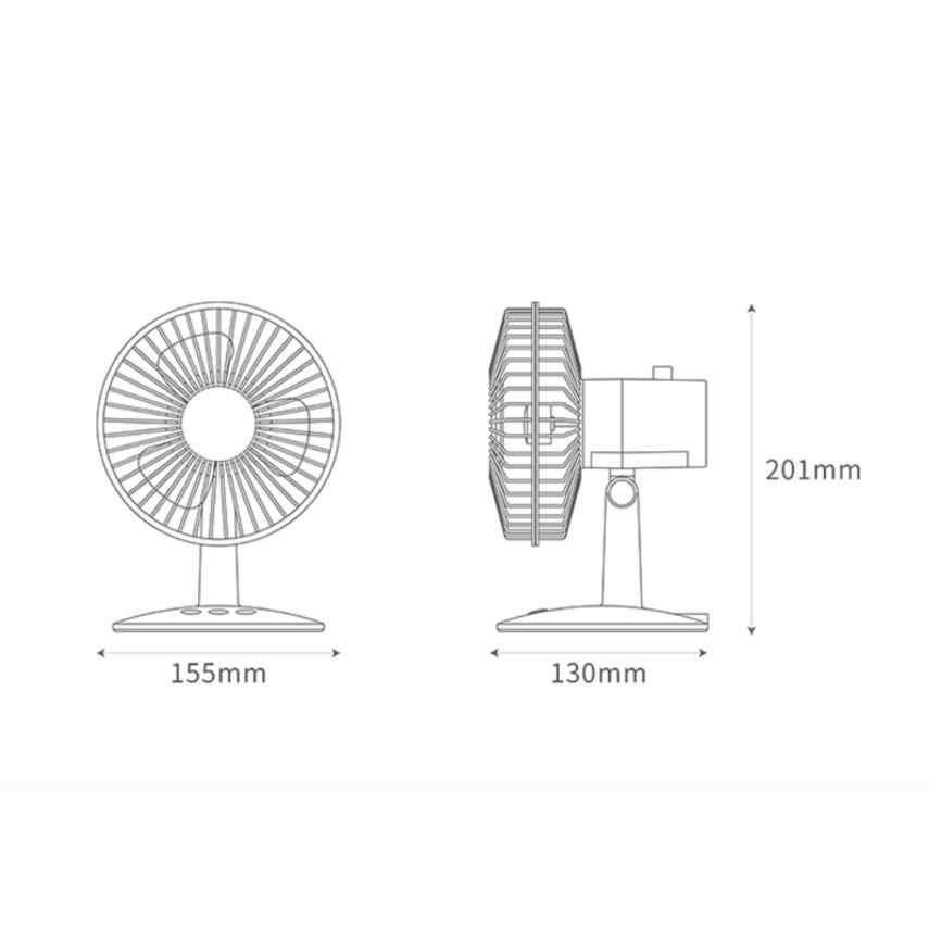 Quạt mini siêu mát cổ điển để bàn Retro Oscillating F27