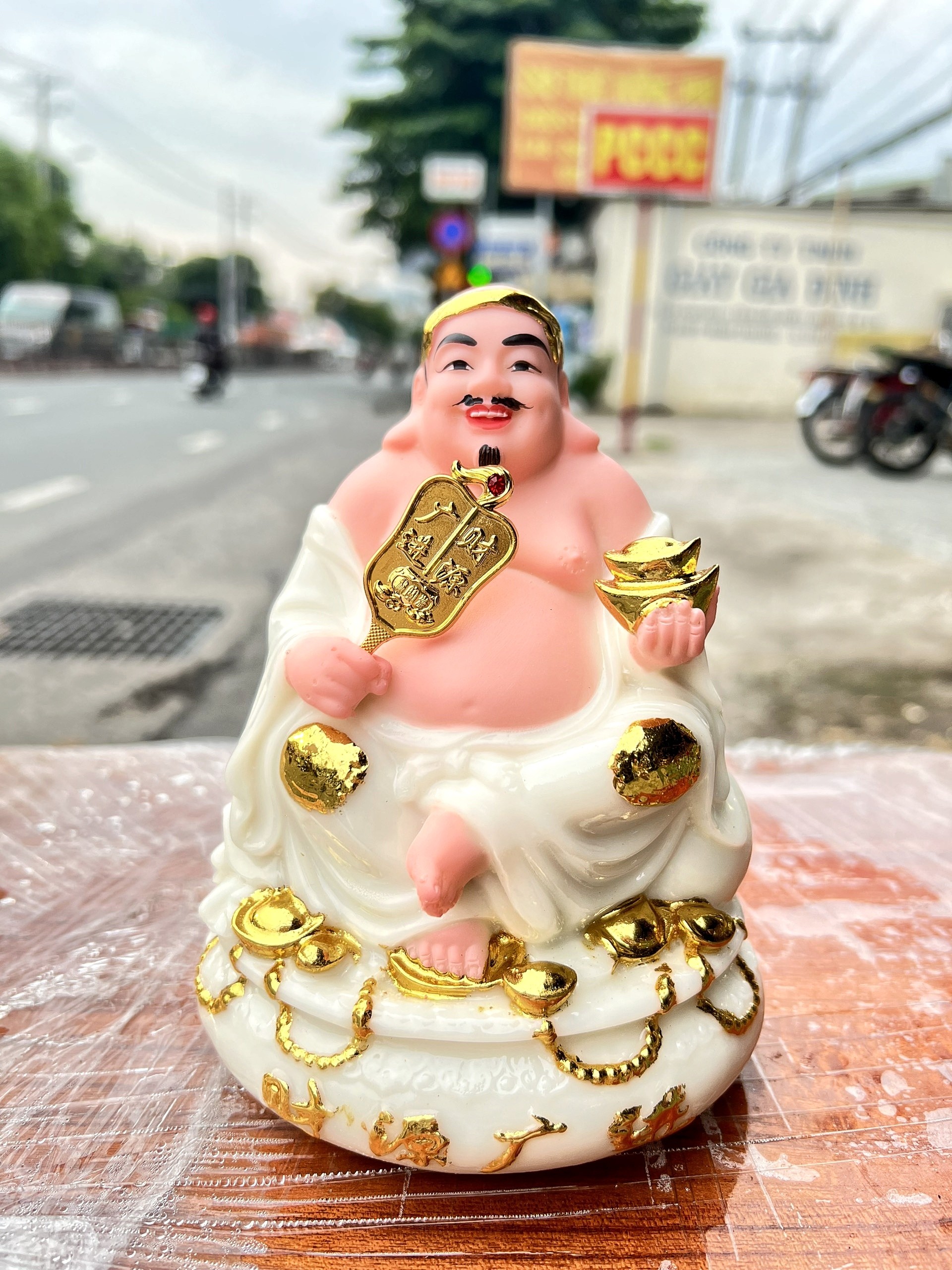 Tượng Thần Tài Thổ Địa Chiêu Tài Lộc Đá Việt Nam Cao 17cm