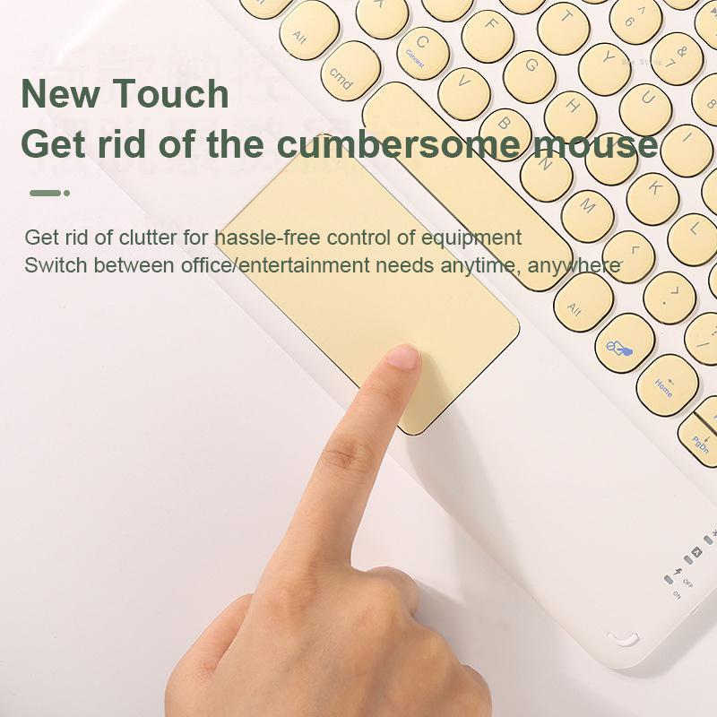 Bàn Phím Bluetooth Không Dây Với Điều Khiển Cảm Ứng, Có Thể Tùy Chỉnh Hàn Quốc, Ả Rập Nhật Bản, Nga, Pháp, Tây Ban Nha bồ Đào Nha