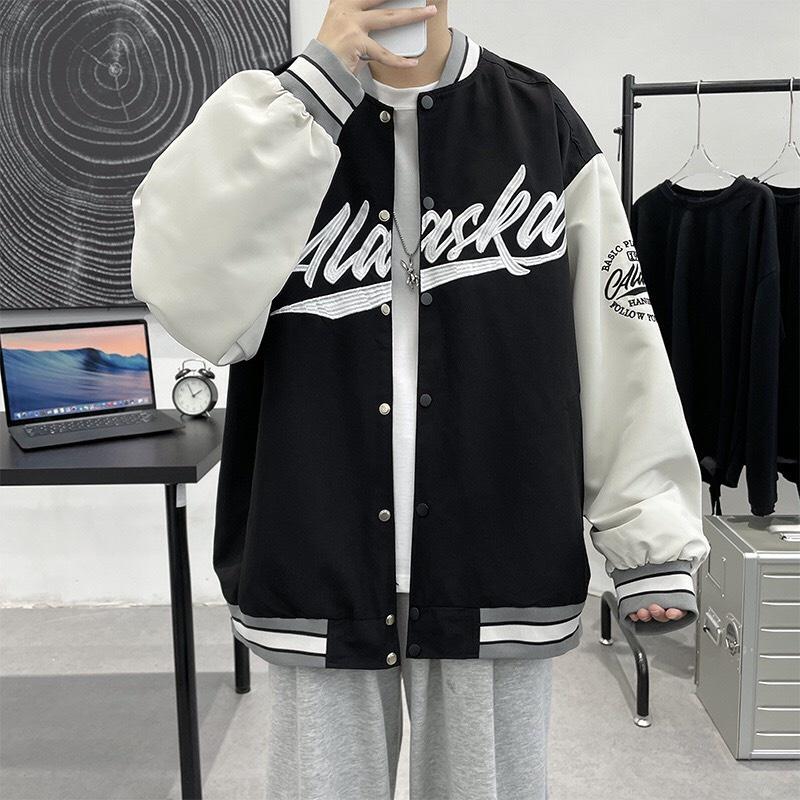 Áo Khoác Bomber Jacket in Print ALASKA Chất Gió Dù 2 Lớp Form Rộng Unisex Nam Nữ Couple Ulzzang Phong Cách Hàn