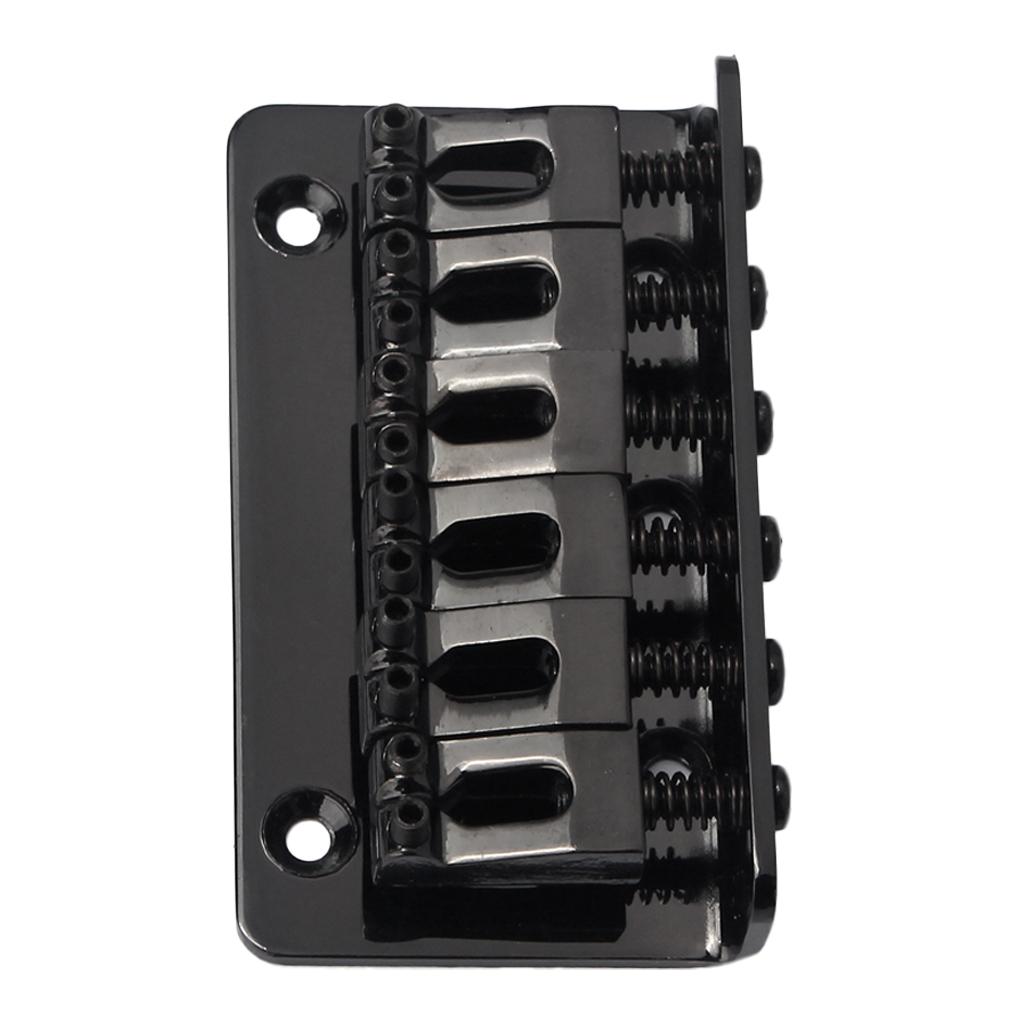 Baoblade Kim Loại Đàn Guitar Đuôi Cứng Cố Định Cầu Yên Ngựa cho 6 Dây Đàn Guitar Điện Đen