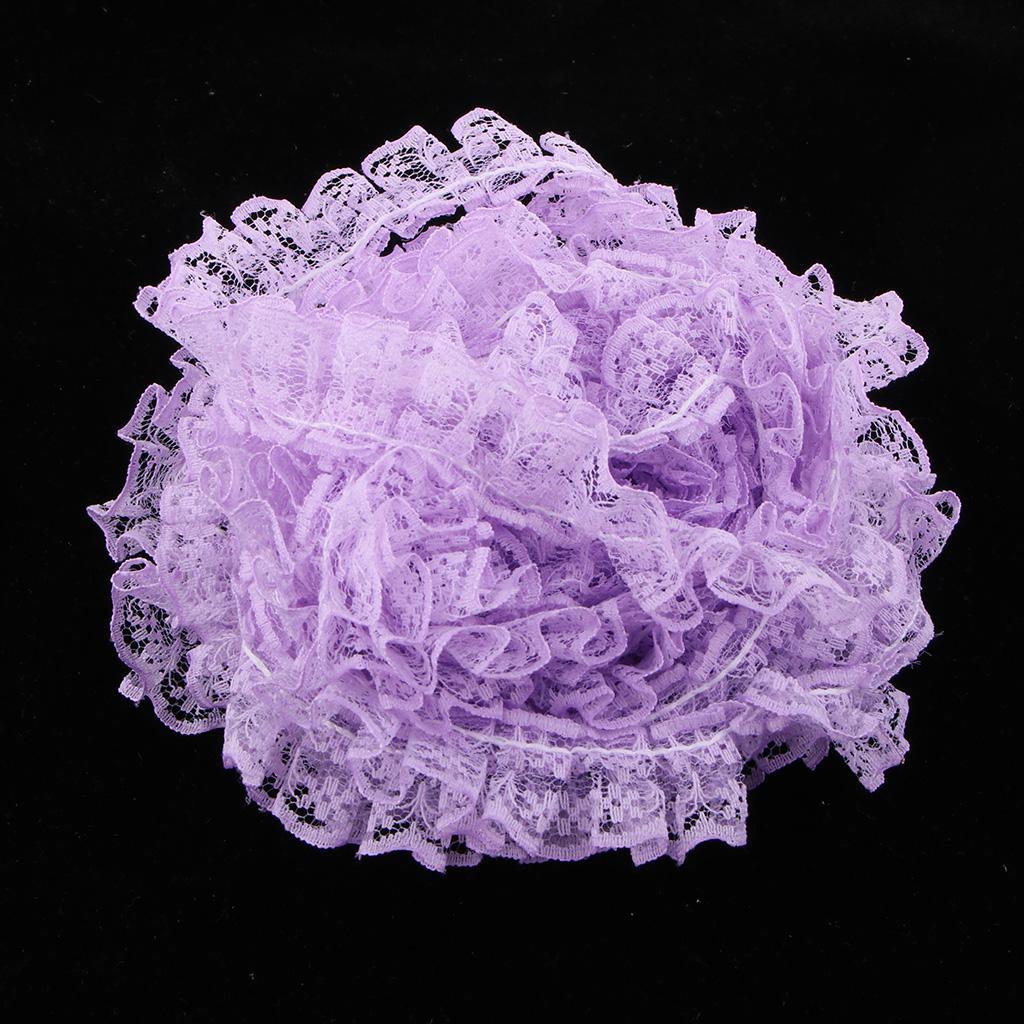 3-5pack 5 Yards Various Colors Ribbon Floral Elastic Lace Trim Handcraft