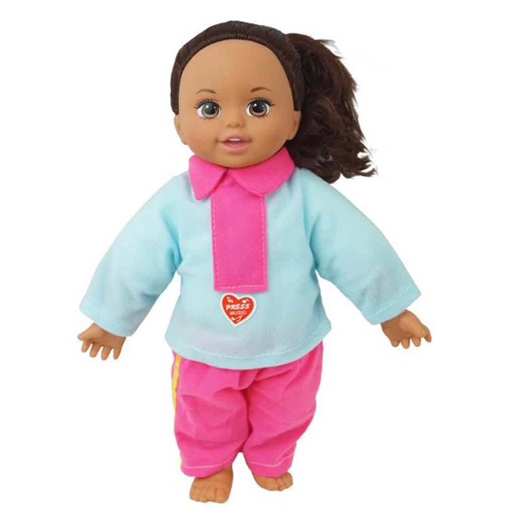 31cm Real Life Baby Girl Doll Vinyl African Newborn Infant In Clothes