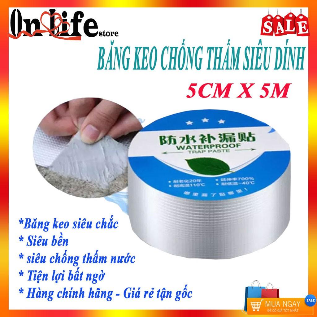 Băng Keo SIÊU DÍNH trên mọi bề mặt, chống thấm nước Nhật Bản khổ 5cm x 5 mét hh007