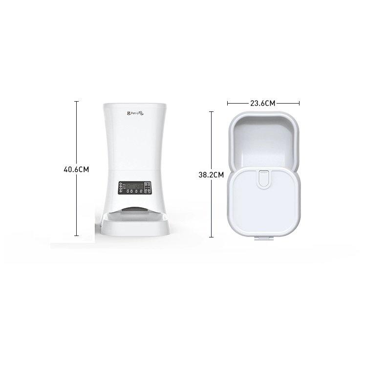 Máy cho mèo ăn tự động, dung tích lớn 11L, cài đặt 3 bữa ăn cơ bản, sử dụng cả 2 nguồn điện cả dây cắm và pin - GD460