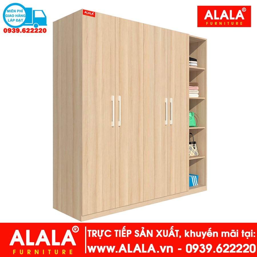 Tủ quần áo ALALA273 gỗ HMR chống nước - www.ALALA.vn - 0939.622220