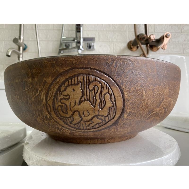 Chậu sứ Mỹ thuật/Chậu rửa mặt/Lavabo cổ điển EV-CĐ09
