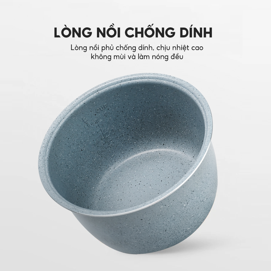 Nồi cơm điện Lebenlang LBL1936 dung tích 1800ml, công suất 700W, thiết kế đơn giản, bảo hành 2 năm - hàng chính hãng